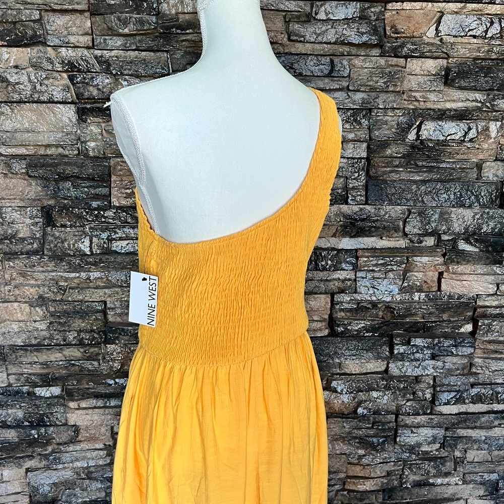 Nine West Yellow One-Shoulder Dress - Picture 8 of 14